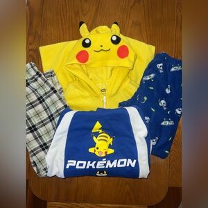 Pokemon Bundle Boys Size S 6-7, 4 items